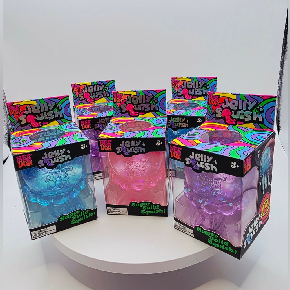 1pc NeeDoh Jelly Squish Super Solid Squish Fidget Toy – Ages 3+ Random color